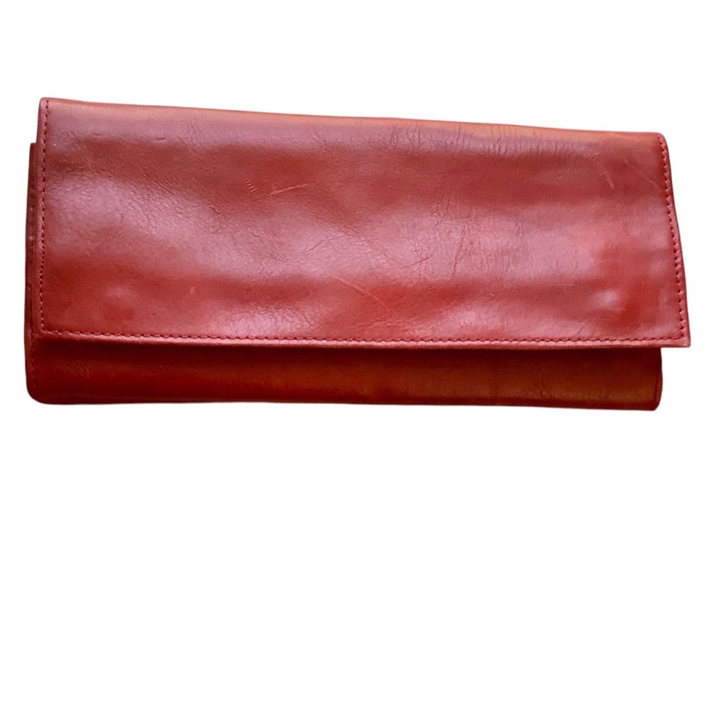 Red Leather Pink Suede Interior Jewelry Case